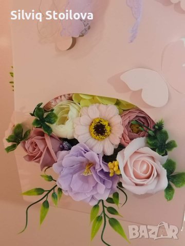 Разкошна розова кошница със тринайсет нежни сапунени цветя страхотен подарък , снимка 7 - Подаръци за жени - 40951016