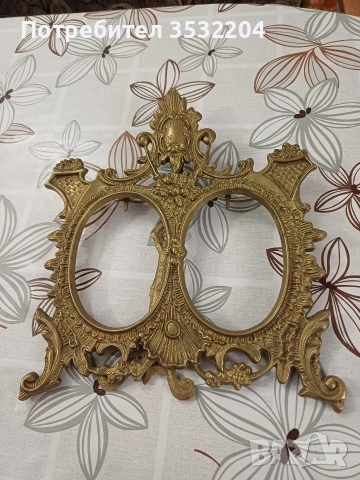 Бронзова рамка, снимка 2 - Антикварни и старинни предмети - 53046801