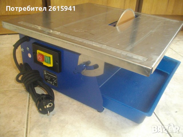 800 Вата Ел.Машина За Мокро/Сухо Рязане Плочи/Плочки/Камък-Немска-С Вана За Вода-Като Нова-ф180 мм, снимка 1