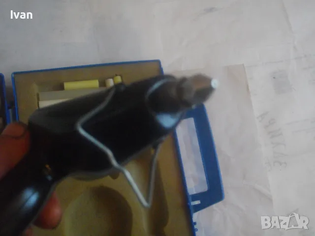 60 вата немски оригинален ЕЛЕКТРИЧЕСКИ ПИСТОЛЕТ ЗА ЛЕПЕНЕ СЪС СИЛИКОН пръчки ф11мм Старо качество , снимка 14 - Други инструменти - 47758737