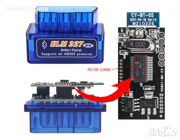 Elm327 V1.5 PIC18F25K80 Bluetooth OBD2 автодиагностичен скенер автомобилна диагностика четец Elm 327