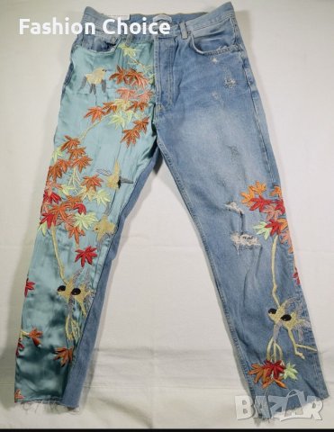 Нови дънки Zara с бродерия , снимка 8 - Дънки - 41949964