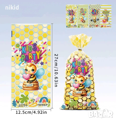 10 бр пчела пчели пчелички подаръчни торбички опаковъчни пликчета сладки ръчна изработка подарък, снимка 6 - Други - 50814254