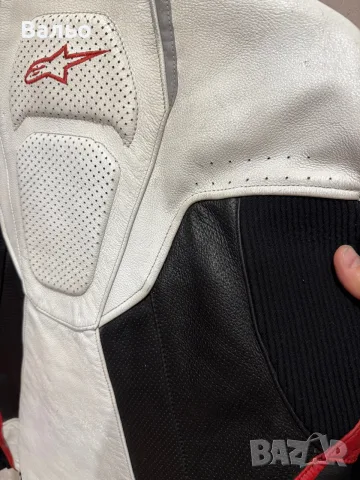 Кожено мото яке Alpinestars 52 -Lразмер, снимка 3 - Якета - 56334285
