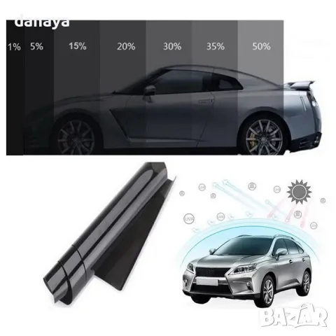 5242 Фолио за затъмняване на прозорци 5 процента черно, 50×300см