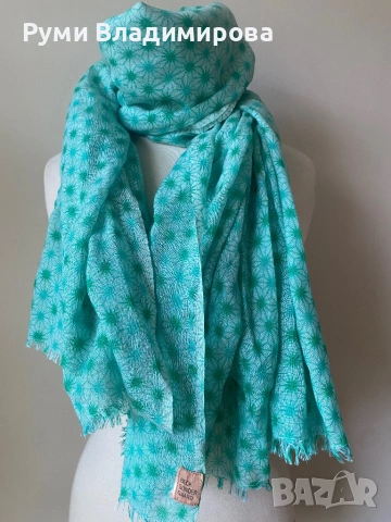 Зелен шал Beck Sondergaard, снимка 6 - Шалове - 53240757