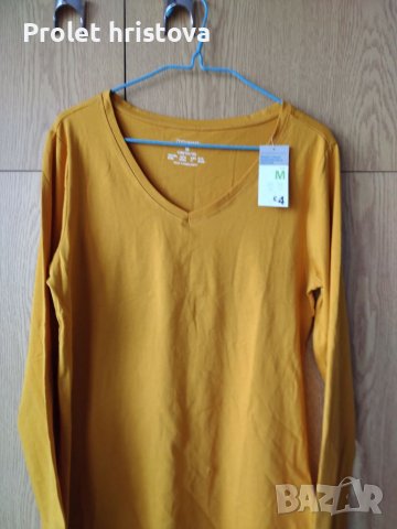 Памучна блуза, хубав оранжев цвят