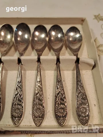 комплект от 6 посребрени лъжички за кафе    25/3, снимка 2 - Аксесоари за кухня - 50058949