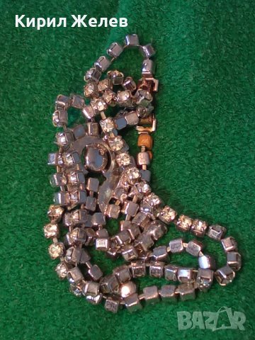 ПОСРЕБРЕНА АР НУВО ВИНТИДЖ ОГЪРЛИЦА КОЛИЕ с ИСКРЯЩИ ЮВЕЛИРНО ФАСЕТИРАНИ БОХЕМСКИ КРИСТАЛИ 99887, снимка 14 - Колиета, медальони, синджири - 37685841