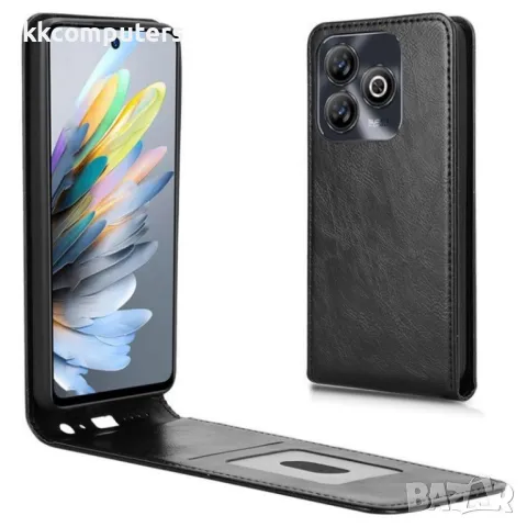 ZTE Blade A75 4G Flip3 Magnetic Кожен Калъф и Скрийн Протектор