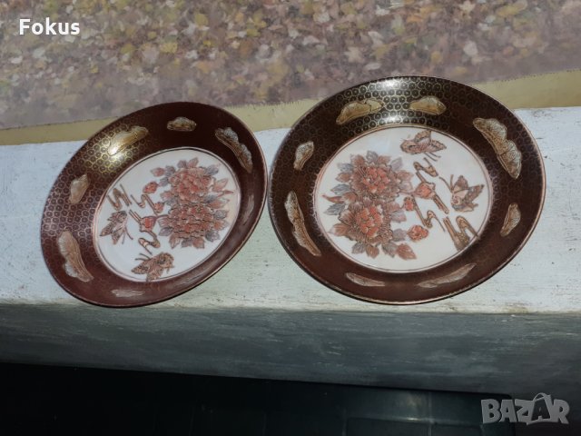 Лот от две чинии сатцума Satsuma, снимка 3 - Антикварни и старинни предмети - 34751974