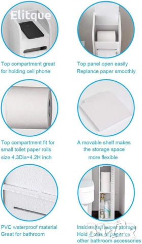 Водоустойчив шкаф за баня,ултра тънък рафт за съхранение,подходящ за малки пространства, снимка 4 - Други стоки за дома - 52832323