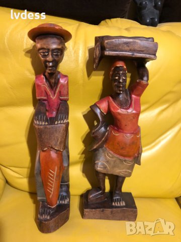 Дървени статуетки - Африкански мотиви, снимка 1 - Статуетки - 39759007