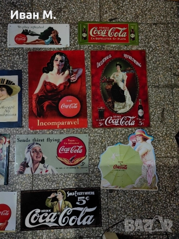 Лот 13 ламаринени табели на Coca-Cola , снимка 2 - Колекции - 52232848