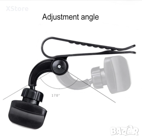 Стойка за мобилни устройства за автомобил, която се поставя върху сенника ST18, снимка 7 - Аксесоари и консумативи - 52444786