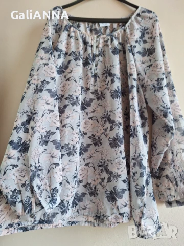 СТРАХОТНА ТУНИКА В НЕЖНИ ЦВЕТОВЕ 3XL-4XL, снимка 3 - Туники - 50839785