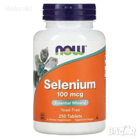 Селен, NOW Foods, Selenium, 100 mcg, 250 Tablets