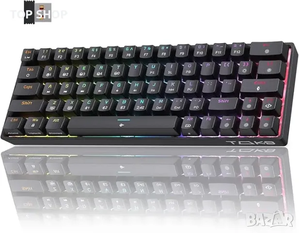 TMKB T63 механична клавиатура с Blue Switch, Bluetooth / 2.4G, снимка 12 - Клавиатури и мишки - 48969399
