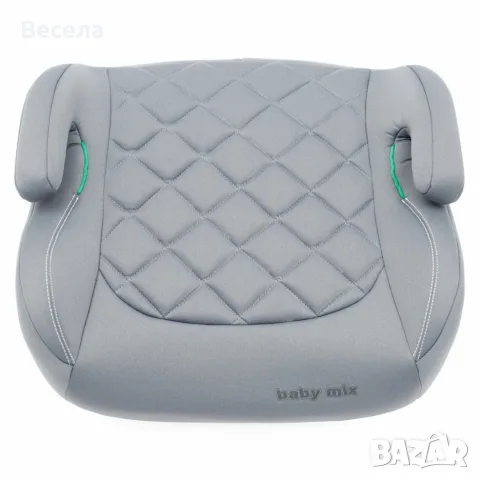 Повдигаща детска седалка за кола с ISOFIX i-Size 125–150 см – Сива, комфортна и сигурна, снимка 3 - Столчета за кола и колело - 55968047