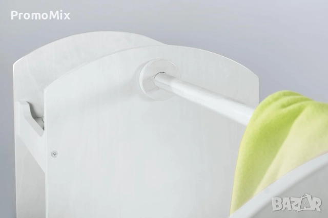 Детски щендер за дрехи с огледало и рафтове Roba 450151WE Дървена стойка за дрехи Бебешки стелаж за , снимка 5 - Мебели за детската стая - 52433575