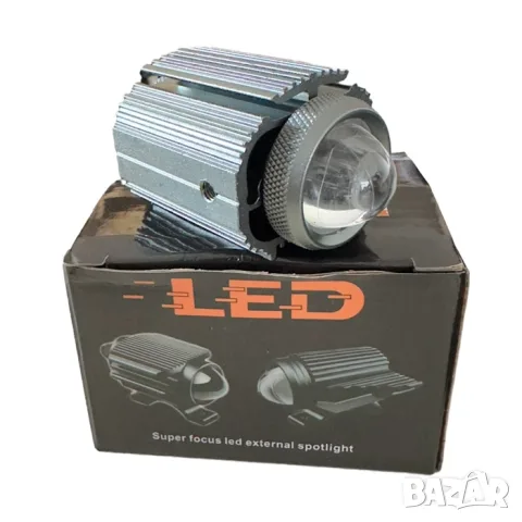 LED прожектор за мотоциклет с лупа и 1 SMD диод, снимка 2 - Аксесоари и консумативи - 55865986