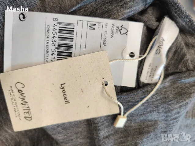Фино сиво поло Mango (Camiseta Isabella), размер M – НОВО с етикет (80% Лиосел, 20% Вълна), снимка 3 - Блузи с дълъг ръкав и пуловери - 55963026