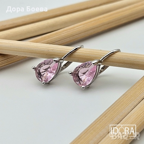 Сребърни обеци: "Роуз"