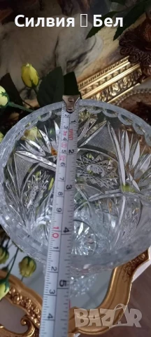 Кристална ваза , снимка 4 - Вази - 50867422
