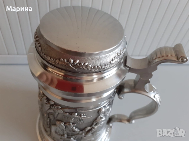 Халба за бира от калай 650 мл.,  Antik*Vintage #57, снимка 8 - Антикварни и старинни предмети - 51538157