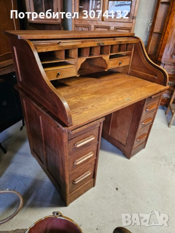 Масивно дъбово писалище в перфектно състояние, снимка 5 - Други - 52902837