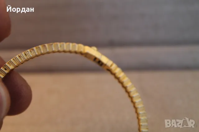 Дамска сребърна гривна с камъни и с позлата, снимка 7 - Гривни - 48500105