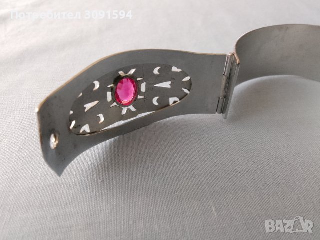 Стара стилна дамска гривна новохром, снимка 16 - Антикварни и старинни предмети - 41442676