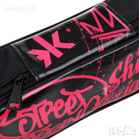 Несесер за училище Decks, Черен - Розов, 23x5x10см ., снимка 2 - Ученически пособия, канцеларски материали - 51675661