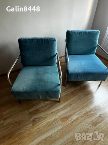 Дизайнерски ретро фотьойли от Холандия - метална конструкция, снимка 6 - Дивани и мека мебел - 53861302