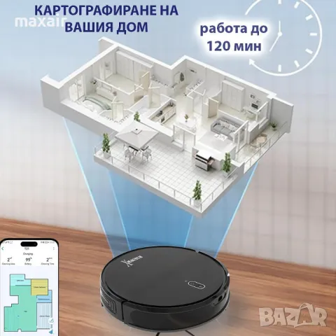 MAGNUM X – Прахосмукачка робот със сухо и мокро почистване*Безплатна доставка*Гаранция 2 години, снимка 9 - Прахосмукачки - 50242846