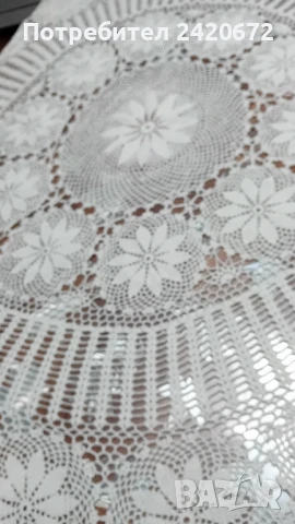 ръчно плетена  покривка 1, снимка 1