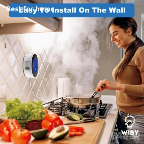 WiFi газодетектор,  с LCD дисплей, съвместим с Alexa/Google Home/, снимка 7 - Друга електроника - 50643022