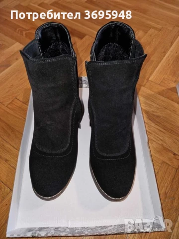 Дамски черни боти от естествен велур, снимка 3 - Дамски боти - 51048153