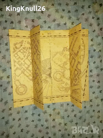 Автентична реплика на Хитроумната карта Хари Потър , снимка 3 - Колекции - 50166630