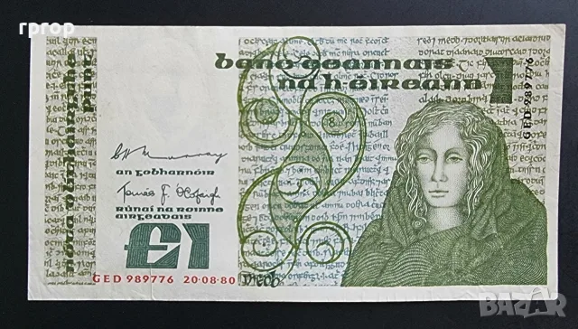 Ирландия 1 паунд. 1980 година.