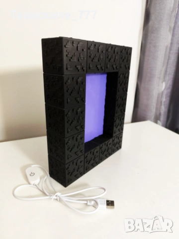 3д лампа Minecraft Nether portal, снимка 4 - Настолни лампи - 53758609
