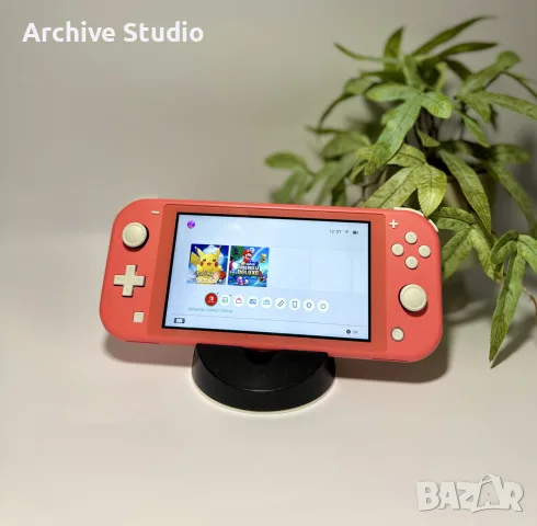 Nintendo Switch Lite Coral Pink + 32GB SanDisk + оригинален калъф
