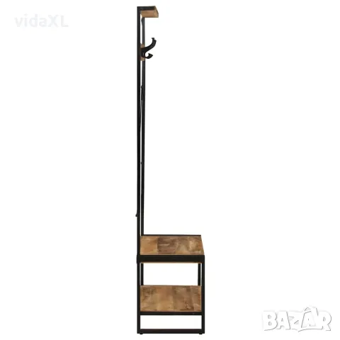 vidaXLS Закачалка за дрехи 80x40x190 cm Масивна груба дървесина Манго, снимка 2 - Закачалки - 56147523