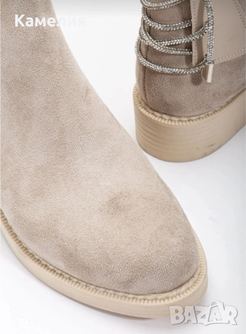 Велурени ботуши, снимка 3 - Дамски ботуши - 52867236