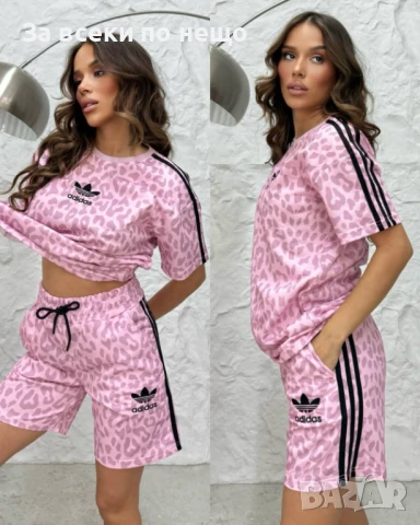 Adidas Дамски Летен Комплект Тениска И Къси Панталонки👚🩳Дамски Къс Екип Адидас Код A610, снимка 4 - Спортни екипи - 50465896