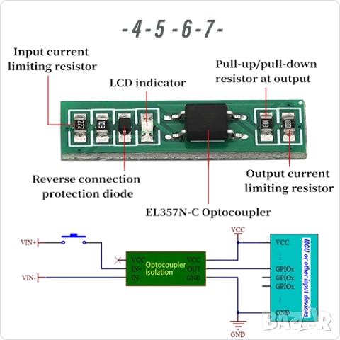 Оптичен изолатор Галваничен Разделител, FT232 USB to TTL ,CA-IS3722,ISO1540,ISO7741,EL357N       , снимка 3 - Друга електроника - 52082477