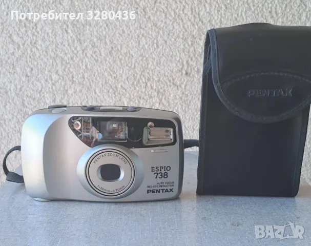 Продавам аналогов фотоапарат Pentax Espio 738, снимка 3 - Фотоапарати - 55750322