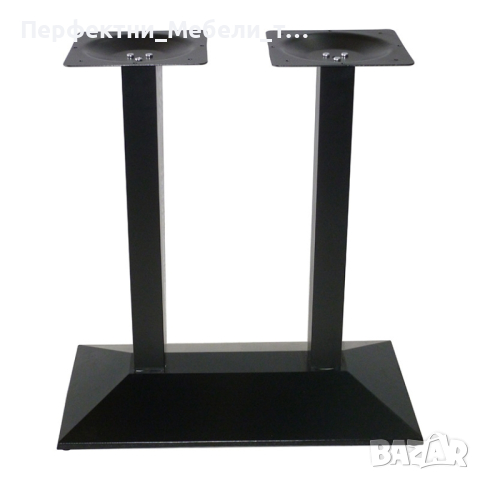 Иноксова/метална гладка правоъгълна стойка,крак,основа за маса с плот до 150/90 см.