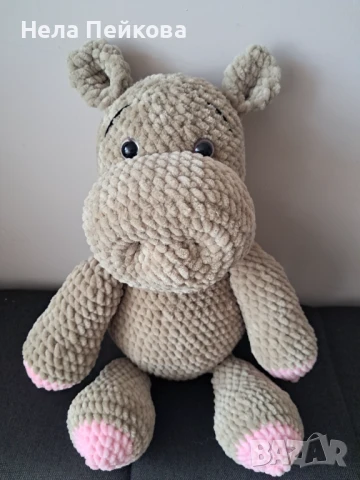 Хипопотам плюшена играчка
