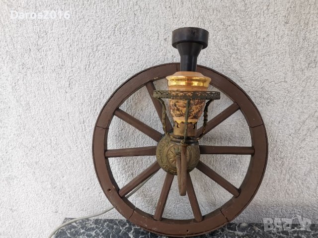 Страхотна стенна лампа, аплик , снимка 7 - Антикварни и старинни предмети - 41499494